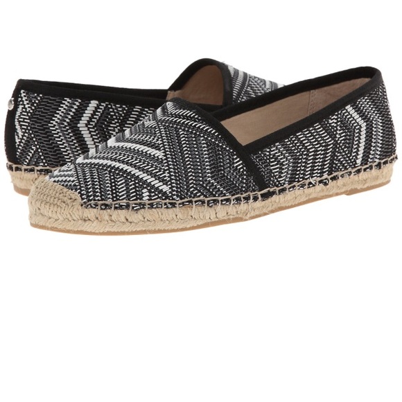 Sam Edelman Shoes Lynn Black White Woven Espadrilles size 9 European summer - Picture 1 of 8